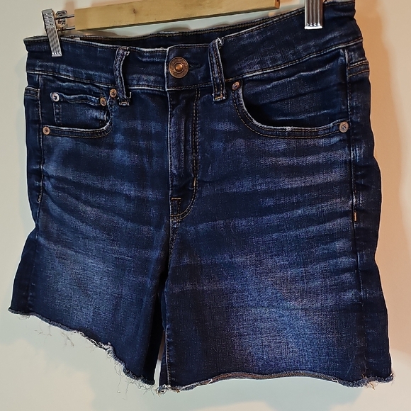 American Eagle Dark Blue Jean Shorts - Picture 2 of 9